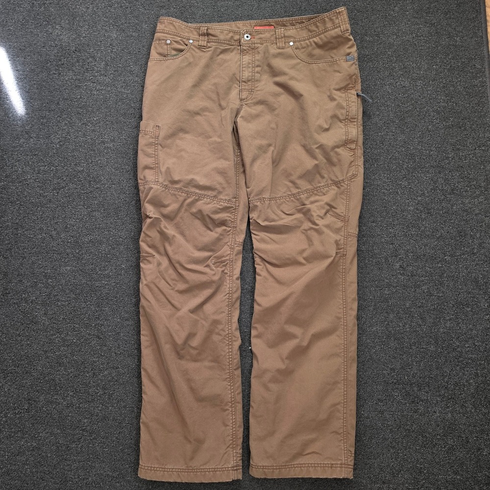 L.L.Bean Riverton Lined Pants Mens 40x34 Brown Insulated Utility Hiking Work